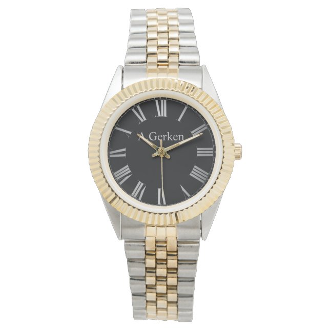Elegantes Silber mit Personalisierten Namen  Armbandsur (Framsida)