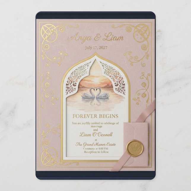 ElegantGoldWeddingInvitation Program (Framsida)