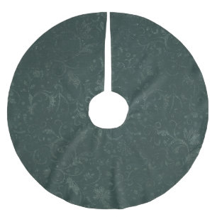 Elegantgrönt Julgransmatta Borstad Polyester