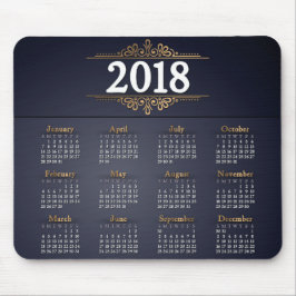 Elegantguld 2018 och blåttkalender | Mousepad Musmatta