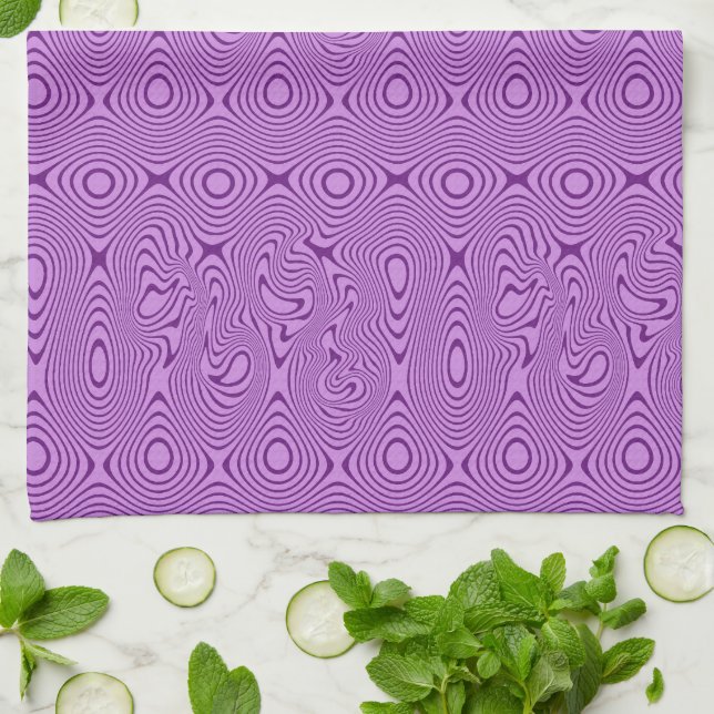Elegantly Trippy Lines and Shapes Pattern Kökshandduk (Vikta)