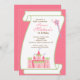 Elegantrosor för Princess födelsedagsfest inbjudan (Front/Back)