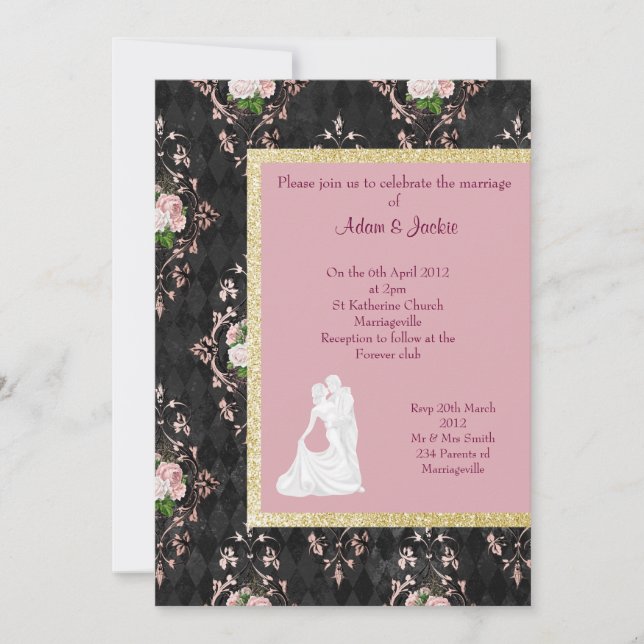 ELEGANTS- OCH MODERN WEDDING INVITATIONS BY THE I  INBJUDNINGAR (Framsida)