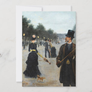Élégants Wandering i Paris Louis Abel-Truchet