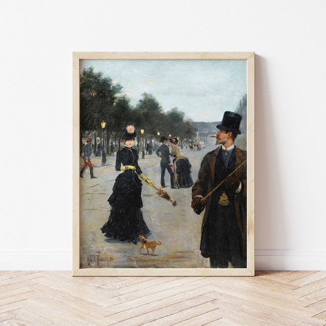 Élégants Wandering i Paris | Louis Abel-Truchet Poster (Skapare uppladdad)