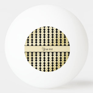 Elegantsvart & guld- symmetriska diamanter för pingisboll