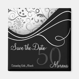 Elegantsvartspara datera magnet