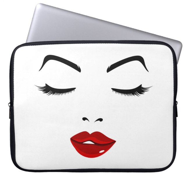 Elegantt ansikte laptop fodral (Framsidan)