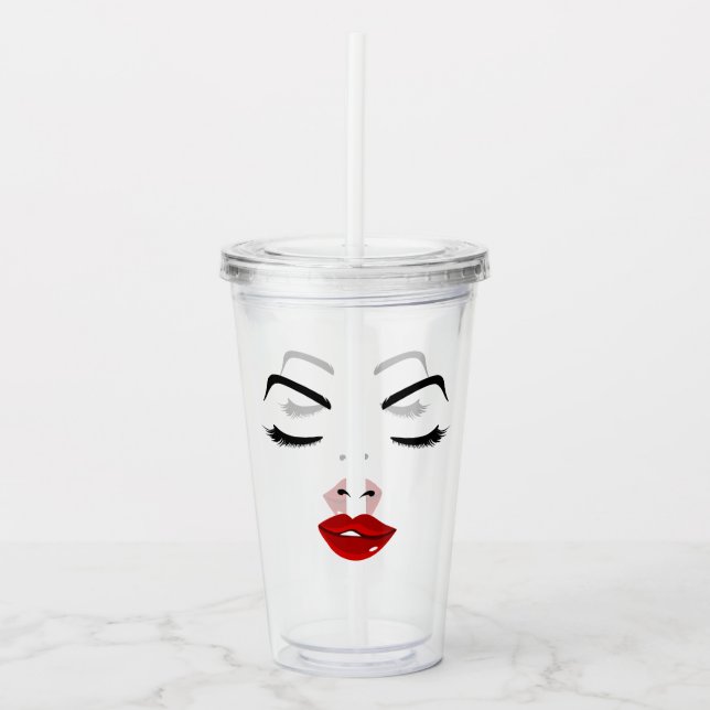 Elegantt ansikte take away mugg (Framsida)