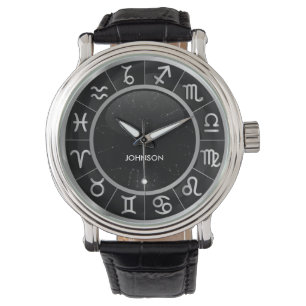 Elegantt astrologitecken - 12 Zodiacsymboler Armbandsur