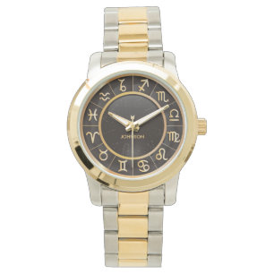 Elegantt astrologitecken - 12 Zodiacsymboler Armbandsur