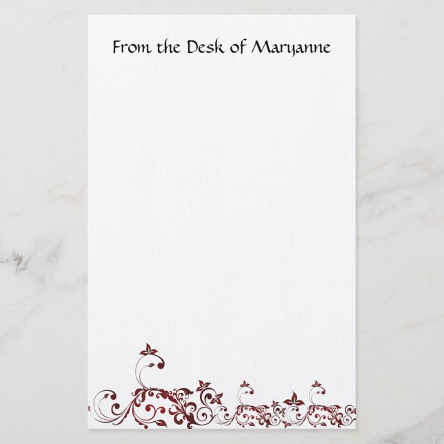 Elegantt beställnings- stationärt brevpapper (Framsida)