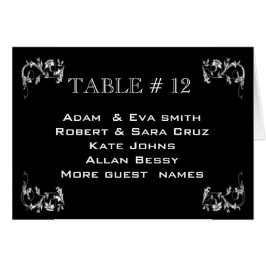 Elegantt bordsnummermallbröllop OBS kort