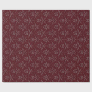 Elegantt Burgundy damastast slående in papper Presentpapper