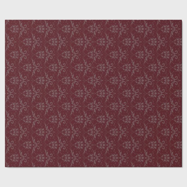 Elegantt Burgundy damastast slående in papper Presentpapper (Seam)