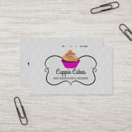 Elegantt Caramelmuffinbageri Visitkort