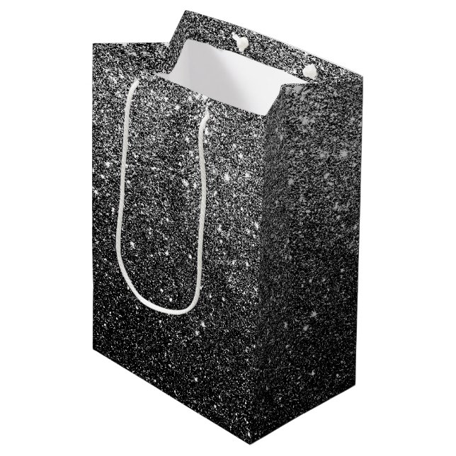 Elegantt Fauxsvartglitter (Framsidan Vinklad)