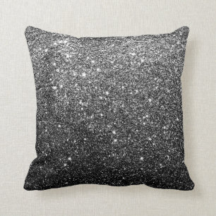 Elegantt Fauxsvartglitter Kudde