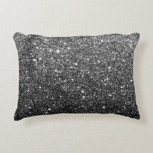 Elegantt Fauxsvartglitter Prydnadskudde
