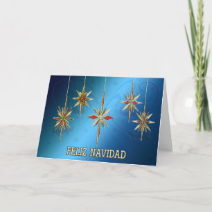 Elegantt Feliz Navidad kort med prydnadar