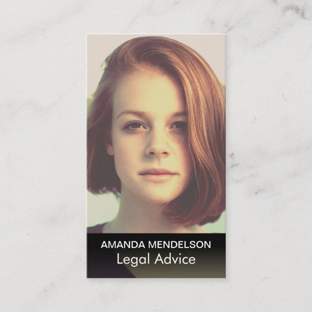 Elegantt foto visitkort (Framsida)