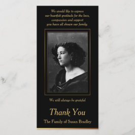 Elegantt fotosympatitack med guld- leda i rör tack kort