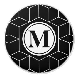 Elegantt geometriskt och Monogrammed mönster Knopp