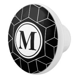 Elegantt geometriskt och Monogrammed mönster Knopp