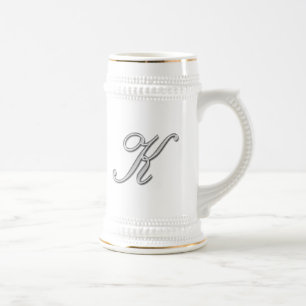 Elegantt Glass Monogrambrev K Sejdel