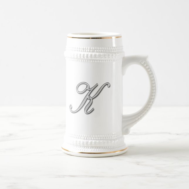 Elegantt Glass Monogrambrev K Sejdel (Höger)
