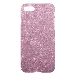 Elegantt glitter för burgundy rosaabstrakt iPhone 7 skal