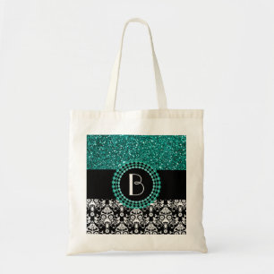 Elegantt glitter och damastast mönster med tygkasse