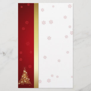Elegantt glödande god julträd brevpapper