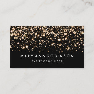 Elegantt guld- glitter Sparkles Visitkort