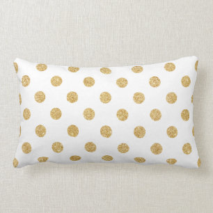 Elegantt guld- glitterpolka dotsmönster lumbarkudde