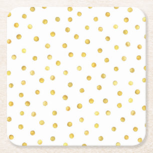 Elegantt guld omkullkastar konfettiar pricker underlägg papper kvadrat