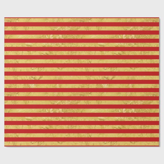 Elegantt guld omkullkastar och det röda presentpapper (Platt)