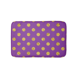 Elegantt guld omkullkastar Polka pricker mönster Badrumsmatta