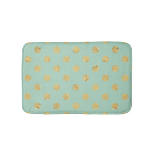 Elegantt guld omkullkastar Polka pricker mönster Badrumsmatta