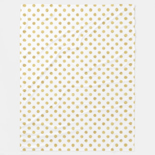 Elegantt guld omkullkastar Polka pricker mönster Fleecefilt
