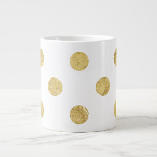 Elegantt guld omkullkastar Polka pricker mönster - Jumbo Mugg