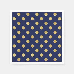 Elegantt guld omkullkastar Polka pricker mönster Pappersservett