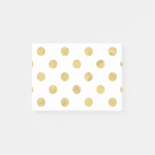 Elegantt guld omkullkastar Polka pricker mönster Post-it Block