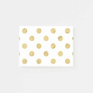 Elegantt guld omkullkastar Polka pricker mönster - Post-it Block