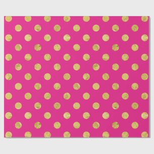 Elegantt guld omkullkastar Polka pricker mönster Presentpapper