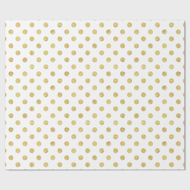 Elegantt guld omkullkastar Polka pricker mönster - Presentpapper (Platt)
