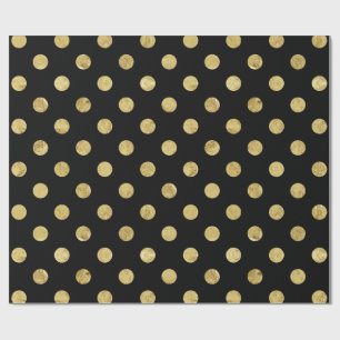Elegantt guld omkullkastar Polka pricker mönster Presentpapper