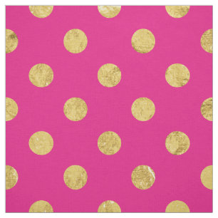Elegantt guld omkullkastar Polka pricker mönster Tyg