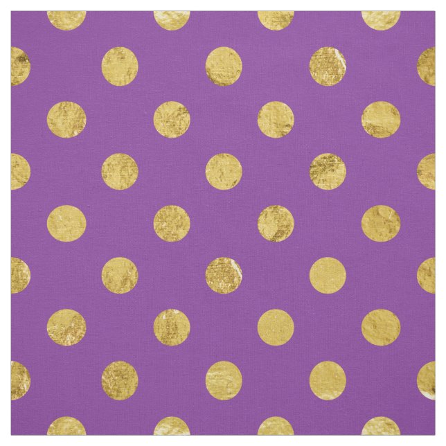 Elegantt guld omkullkastar Polka pricker mönster - Tyg (Provkarta)