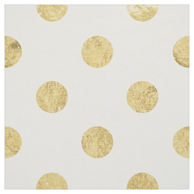 Elegantt guld omkullkastar Polka pricker mönster - Tyg (Provkarta)
